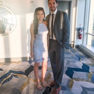 Lulu’s lace halter dress